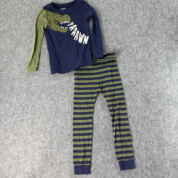 Old Navy Boys 2 piece Pajamas 5T Long Sleeve & Pant Dinosaurs Monsters Lot of 3 - Picture 12 of 15